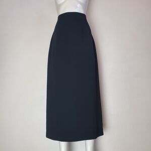 Vintage 90s Rena Rowan Black Maxi Skirt